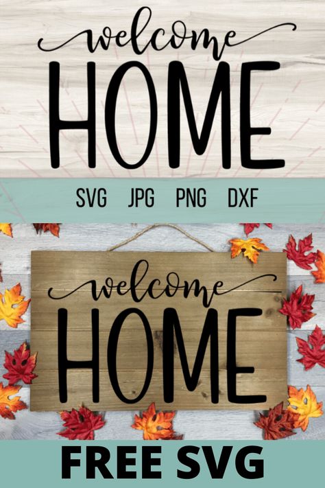 Free Welcome Svg, Home Svg Free, Fall Sewing Projects, Easy Diy Home Projects, Cricut Svg Files Free, Fall Sewing, Diy Projects For Beginners, Cricut Free, Sewing Projects For Kids