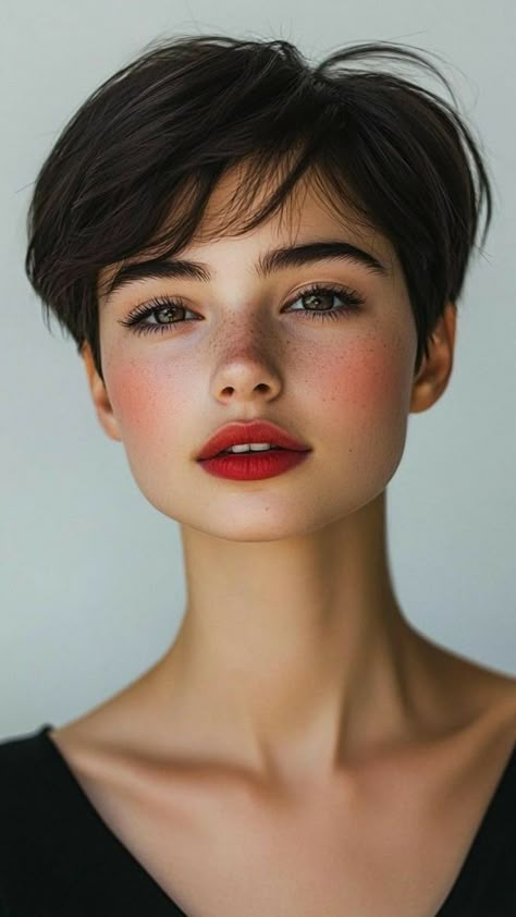 Pixie Haircut Round Face, Soft Pixie Haircut, Pixie Cut For Round Face, Modern Pixie Haircut, Haircut Round Face, Pixie Cut Round Face, Haircuts For Round Face, Modern Pixie, Pixie Haircut For Round Faces