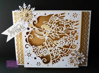 Christmas Fayre Ideas, Crafters Companion Christmas Cards, Die Cut Christmas Cards, Crafters Companion Cards, Angel Card, Gold Card, Cardmaking Ideas, Handmade Greeting Cards, Creating Cards