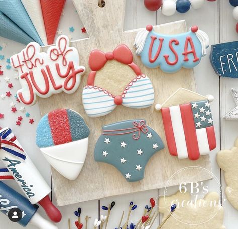 Monogram Decorated Cookies, July 4 Cookies, 4th Of July Cookies Decorated, Fourth Of July Sugar Cookies, Summer Cookies Decorated, July 4th Cookies, Fourth Of July Cookies, Icing Cookies Tutorial, Patriotic Sugar Cookies