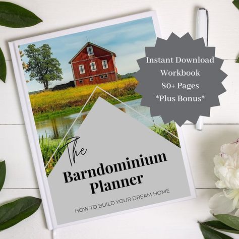 This is an awesome instant download workbook to budget and plan your barndominium. #barndominium #planner #newhome #construction #pdf #instantdownload Home Building Binder, New Construction Checklist, Building Binder, Home Project Planner, Home Renovation Planner, Barndominium Home, Budget Spreadsheets, Home Building Checklist, Renovation Planner