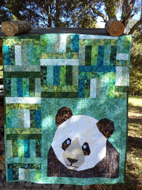 The Panda Quilt | Kat & Cat Quilts | Bloglovin’ Panda Quilt, Cat Quilts, Bear Quilts, Childrens Quilts, Animal Quilts, Cat Quilt, Handmade Wall Hanging, Personalized Quilt, How To Finish A Quilt