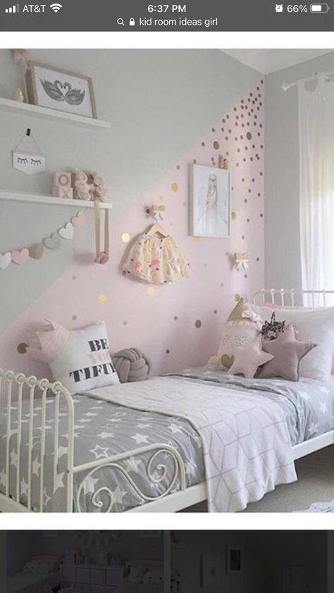 Room Wall Decor Diy, Kids Room Decoration Ideas, Diy Art Ideas, Pink Kids Bedrooms, Girls Bedroom Grey, Pink Bedroom Walls, Baby Room Curtains, Wall Decor Diy, Pink Girl Room