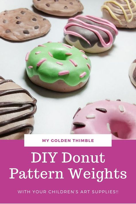 Pattern Weights Diy, Sewing Pattern Storage, Basket Sewing Pattern, Cookie Shapes, Tank Top Sewing Pattern, Diy Donuts, Tutorial Sewing, Donut Pattern, Sew Projects