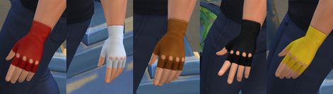 Fingerless Gloves for Male ! by Moicom Mesh Tool, Sims 4 Children, Formal Gloves, Sims 4 Cc, Maxis Match, Sims 4 Mods, Sims Cc, Color Swatches, Basic Colors