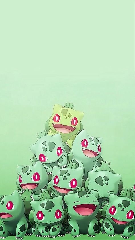 Super adorable bulbasaur phone background! I love the little shiny pokemon on top 😍 Pokemon Wallpaper Iphone, Venusaur Pokemon, Cute Pokemon Art, Pokemon Bulbasaur, Pokemon Backgrounds, Mega Pokemon, Cool Pokemon Wallpapers, Pokemon Manga, Pokemon Wallpaper