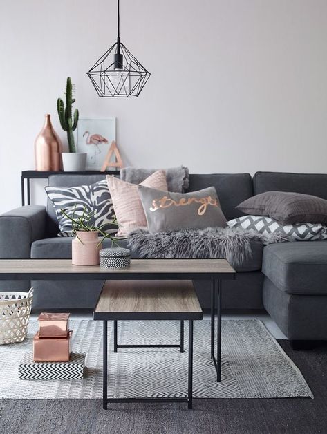 10 Decoration Tips to Use Peach Color Living Room Decor Gray, Pink Living Room, Trendy Living Rooms, Room Color Schemes, Living Room Decor Cozy, Living Room Decor Apartment, Living Room Grey, A Living Room, Couches Living Room