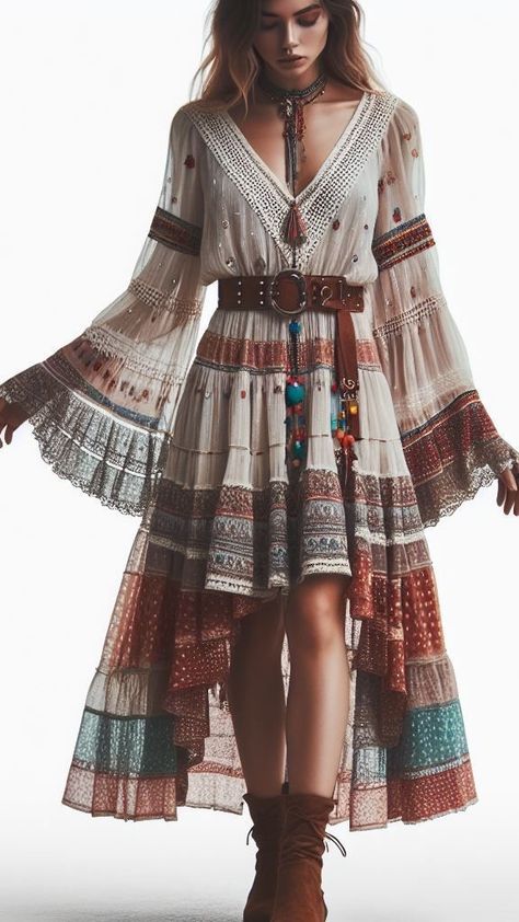 Indie Boho Outfits, Chic Work Outfit, Casual Boho Style, Bohemian Style Clothing, Coachella Dress, Boho Style Outfits, Boho Chic Outfits, Fashion Boho, Art Experience