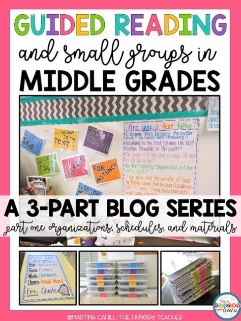 Guided Reading and Small Groups in Middle School PART I - The Hungry Teacher Middle School Reading Specialist, Literacy Night Activities Upper Elementary, English 101, Read 180, Academic Language, 6th Grade Reading, Reading Unit, Teaching Vocabulary, Teaching Spelling