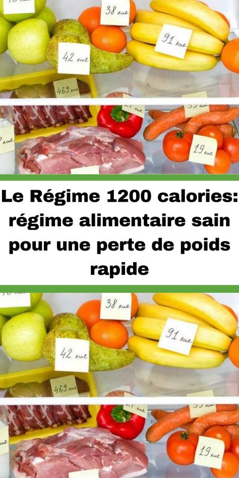 Menu 1200 Calories Par Jour, 1200 Calories, 200 Calories, Calorie Diet, Diet, Meat