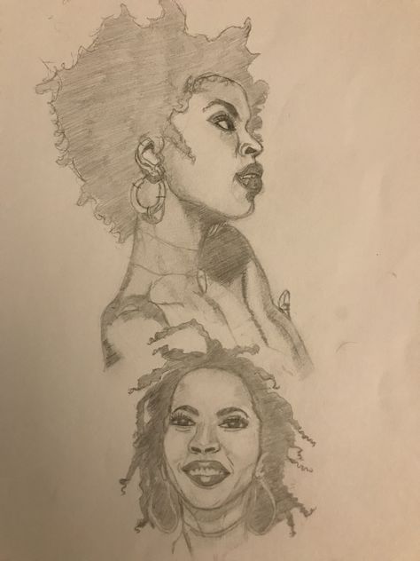 Hill Sketch, Lauryn Hill, Drawing Inspo, Pencil Art Drawings, Beautiful Drawings, Doodle Drawings, Pencil Art, Art Ideas, Book Art