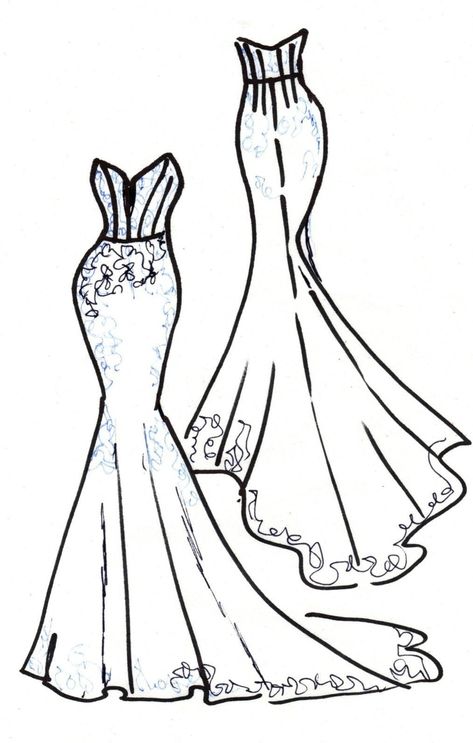 PDF sewing pattern for dress size 42-44 can be used for weddings or evenings, mermaid style with cut at the waist and tail Mermaid Dress Design Sketch, Mermaid Pattern Dress, Mermaid Dress Sewing Pattern, Mermaid Gown Pattern, Free Wedding Dress Patterns, Wedding Dress Template, Mermaid Dress Pattern, Dress With Tail, Pattern For Dress