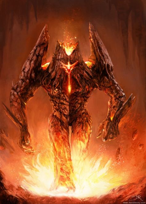 Volcano Monster, Link Artwork, Fire Demon, Fantasy Demon, Dnd Monsters, 다크 판타지, Fantasy Monster, Wow Art, Arte Fantasy