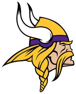 Minnesota Vikings logo Colors Bad Logos, Minnesota Vikings Logo, Viking Logo, Minnesota Vikings Football, Outdoor Logos, Vikings Football, Nfl History, Nfl Logo, Monsters Inc