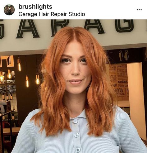 Red Head Haircut Medium, Long Bob Ginger Hair, Short Amber Hair, Ginger Lob Hair, Warm Red Hair Color Copper, Orangey Copper Hair, Solid Copper Hair Color, Copper Lob Hair, Copper Hair For Cool Skin Tones