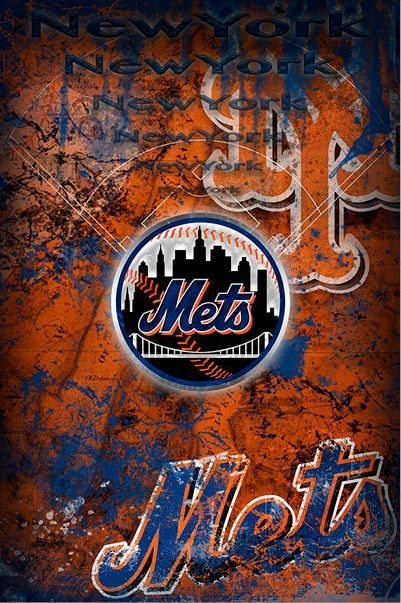 Man Cave Artwork, New York Mets Logo, Mlb Wallpaper, Mets Baseball, Cave Art, Man Cave Art, Baseball Posters, Mlb Logos, Ny Mets