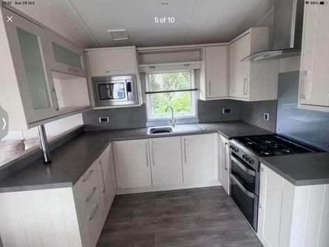 Modern Static Caravan Interior, Static Caravan Interior, Caravan Kitchen, Static Caravan, Caravan Makeover, Caravan Interior, Caravan Park, Kitchen Makeover, Caravan