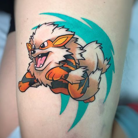 TᗩTTOOᔕ ᗷY ᗪᗩY on Instagram: “Arcanine for Kat today🐯💙 @nolovelost_tattoos #pokemon #pokemonday #pokemontattoo #arcanine #arcaninetattoo #nerdytattoos #gamertattoo Arcanine Tattoo Design, Growlithe Tattoo, Arcanine Tattoo, Tattoos Pokemon, Pikachu Tattoo Design, Arcanine Pokemon, All 151 Pokemon, Birmingham Tattoo, Nintendo Tattoo