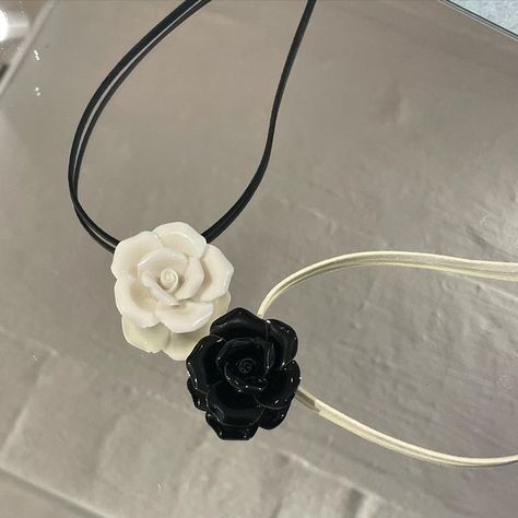 Rose Necklace, Women Trends, Coco, Black White, Black And White, Instagram Photos, Photo And Video, Square, Fashion Design