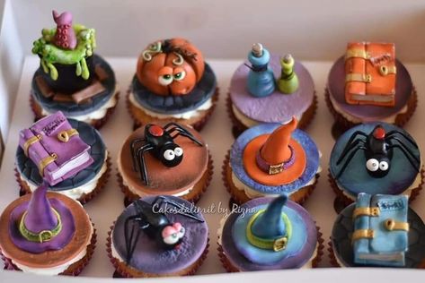 Halloween Fondant, Halloween Birthday Cakes, Cake International, Halloween Cookies Decorated, Fondant Cupcakes, Fake Bake, Fondant Figures, Halloween Cartoons, Fun Cupcakes