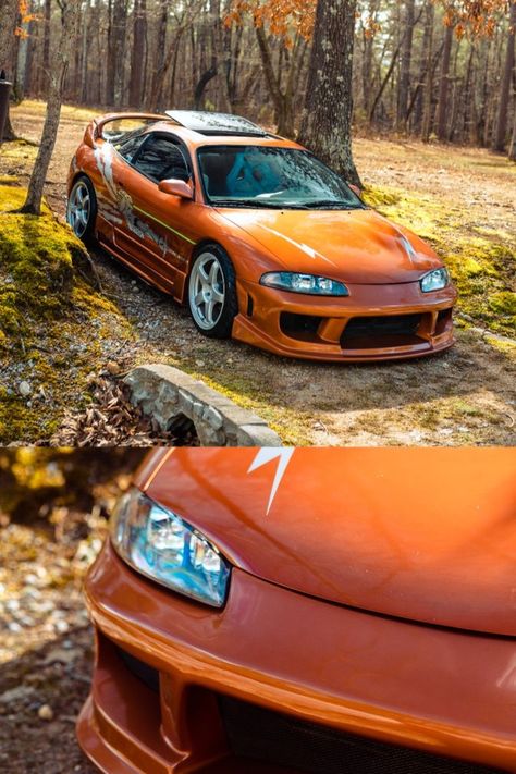 1995 Mitsubishi 2G Eclipse GS-T DSM with Leon’s Livery from Fast and Furious Movie— Car Photography by Daniel Morris. (@real_visuals) 1995 Mitsubishi Eclipse, Fast Furious 1, Mitsubishi Eclipse Gs, Stance Cars, Fast Furious, Mitsubishi Eclipse, Wheels And Tires, Modified Cars, Custom Cars