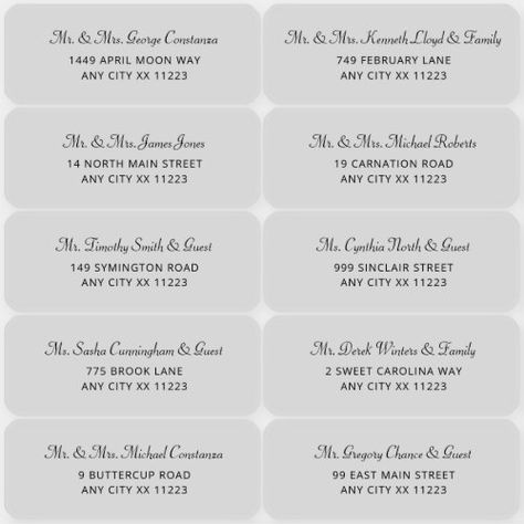 $8.95 | Simple Wedding Guest Address Labels #guest wedding address labels, wedding address labels, script guest address labels, simple white guest address labels, formal guest address labels, individual wedding guest address, wedding address stickers, guest address stickers, guest address labels, customizable guest address labels Wedding Guest Book Table, Wedding Favors Packaging, Wedding Address Labels, Zazzle Wedding, Wedding Stickers Labels, Wedding Address, Rustic Wedding Guest Book, Wedding Info, Engagement Party Invitations