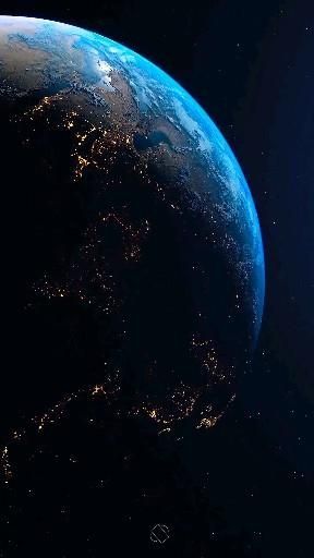 I Phone Earth Wallpaper, Earth At Night From Space, Universe Live Wallpaper Hd, Space Gifs Hd, Live Earth Wallpaper, Live Galaxy Wallpaper, Space Wallpaper Gif, Live Wallpaper Earth, Phone Gif Wallpaper