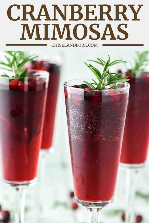 Cranberry Mimosa Recipe, Cranberry Mimosas, Cranberry Mimosa, Cranberry Drinks, Fresh Cranberry, Christmas Punch Recipes, Mimosa Recipe, Orange Liqueur, Tasty Drinks