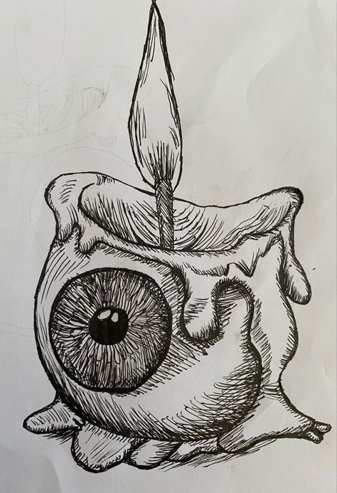 Eye
Flame
Eye drawing 
Drawing 
Sketch 
Doodle Eye Drawing Ideas Creative, Easy Scary Drawings For Beginners, Drawing Ideas Creepy, Creepy Things To Draw Weird, Weird Creatures Drawing, Weird Art Ideas, Strange Drawings, Weird Eyes Drawing, Odd Drawings