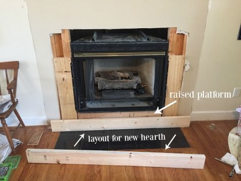 DIY fireplace hearth layout Diy Fireplace Hearth, Snug Ideas, Fireplace Makeovers, Fireplace Cozy, Fireplace Redo, Stacked Stone Fireplaces, Diy Fireplace Makeover, Fireplaces Ideas, Fireplace Mantles