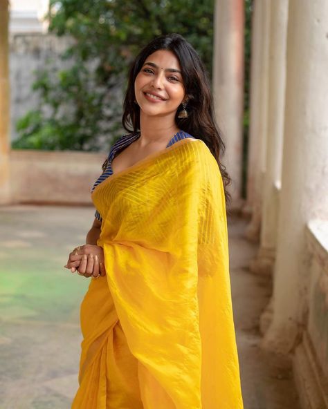 Lakshmi Sarees, Aishwarya Lekshmi, Raw Mango, Desi Models, Glam Photoshoot, Yellow Saree, Saree Photoshoot, Indian Bollywood, Traditional Attire