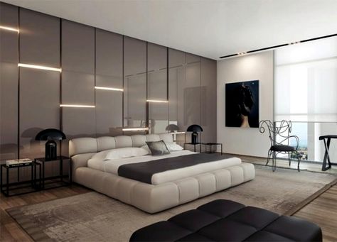 Attractive wall decoration and geometric shapes King Bed Room, Modern Bedroom Furniture Sets, Contemporary Bedrooms, Contemporary Bedroom Design, Bed Interior, Bed Platform, Modern Bedroom Decor, Modern Bedroom Furniture, Modern Bedroom Design