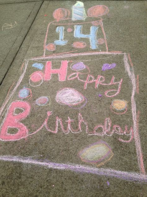 Birthday Sidewalk Chalk, Sidewalk Chalk Ideas, City Window, Sister Happy Birthday, Chalk Ideas, Baby Boy 1st Birthday Party, Challenge Ideas, Sidewalk Chalk Art, Baby Boy 1st Birthday