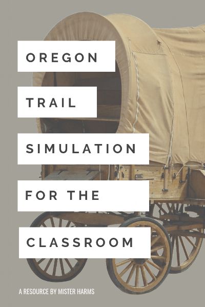 OREGON TRAIL CLASSROOM SIMULATION — misterharms.com Oregon Trail Activities, History Homeschool Curriculum, 4th Grade Social Studies, Westward Expansion, 5th Grade Social Studies, Homeschool Social Studies, The Oregon Trail, Social Studies Elementary, History Classroom