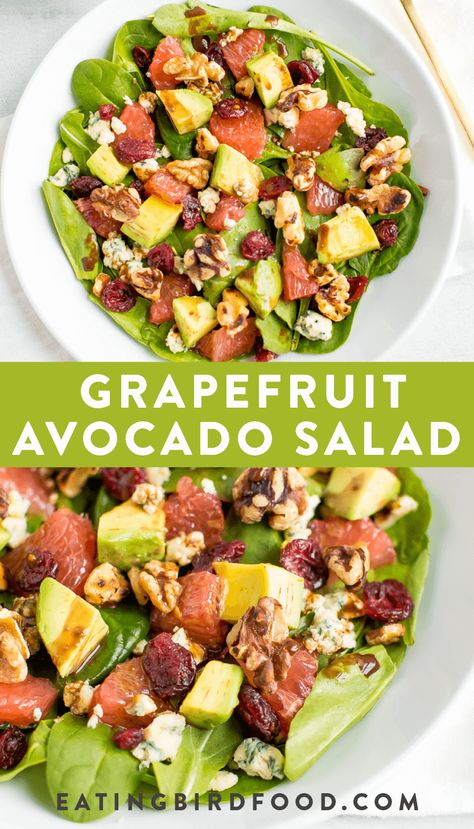 Salad Grapefruit, Recipes Tuna, Bird Eating, Grapefruit Recipes, Recipes Winter, Keto Chicken Recipes, Recipes Avocado, Grapefruit Salad, Salad Avocado