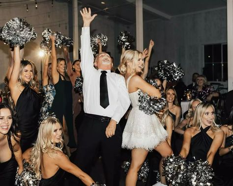 Former NFL Cheerleader Performs Surprise Dance Routine at Wedding Cheerleader Wedding, Money Party, Wedding In September, Wedding Cheers, Annie And Hayden, Surprise Dance, Cheerleading Dance, Cheer Dance, Nfl Cheerleaders