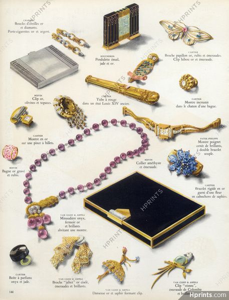 Van Cleef And Arpels Jewelry, Van Cleef And Arpels, Vintage Vans, Van Cleef Arpels, Van Cleef, Patek Philippe, Vintage Cartier, Original Prints, Cartier