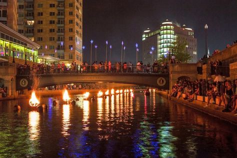 Water Fire Providence, Rhode Island Waterfire Providence, Island Night, Island Water, Providence Rhode Island, Family Trips, Providence Ri, Summer Mood, Illustrated Map, Night Aesthetic