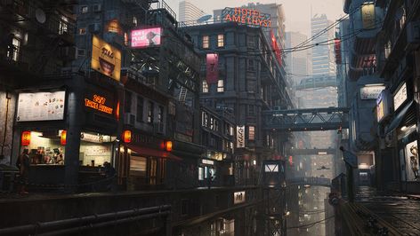 3d Environment Modeling, Environment Modeling, Scifi City, Computer Desktop Backgrounds, A Small Story, Sci Fi City, Desktop Background Images, 3d Environment, Cyberpunk Aesthetic