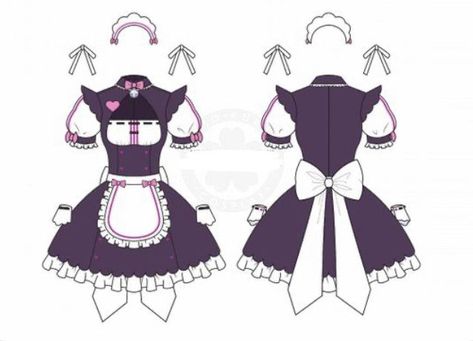 Deviantart Outfits, Art Outfit, Cosplay Tutorial, Drawing Anime Clothes, Maid Outfit, Dress Drawing, Maid Dress, Fashion Design Drawings, Fashion Design Sketches