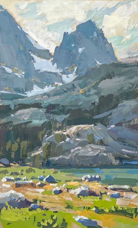 Painting with Gouache: 7 Serene Examples - OutdoorPainter Mike Hernandez, Painting With Gouache, Environment Painting, Inside Art, Art Retreats, Gouache Art, Virtual Art, Watercolor Artists, Oil Painters