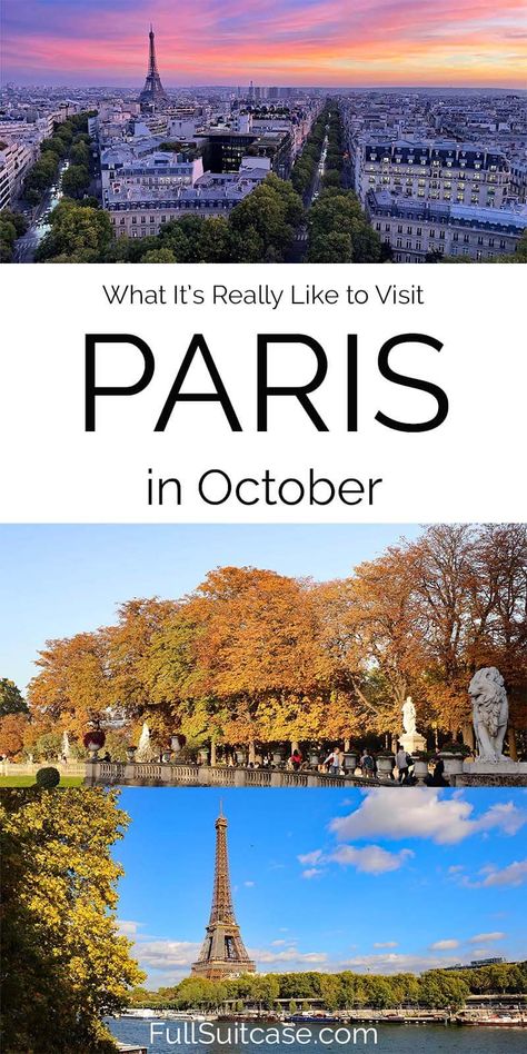 Paris in October: What It's Really Like, Weather & Fall Tips Paris Weather, Paris In August, Paris Trip Planning, Paris In October, Paris Things To Do, Paris In The Fall, Paris In Autumn, Paris Honeymoon, Best Cities In Europe