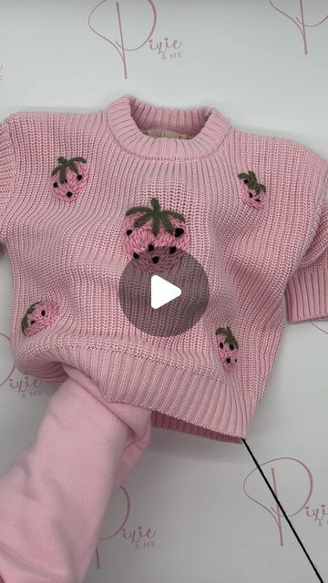 Hand embroided personalised jumpers - Pixie&Me on Instagram: "Trust me when I say embroidery is super addictive and not that difficult!! Yes you CAN do this 👌  We have lots of free tutorials available via the highlights section or you can head to our YouTube channel to learn how to stitch a daisy and a rose to make one of our viral floral initials. If you need the supplies we have all the DIY kits available! Comment Stitch and I will send you the link personally 🌸🧚‍♂️😍  Don’t want to make your own?? Our cutie fruit knits are available to purchase via the bio link 🌸 we currently have a five week turnaround due to the high demand! You can choose lemon, cherries, watermelons or strawberries!   But back to the sweater!! I am obsessed with the pink on pink 👌👌👌 This super sweet knit is h Personalised Jumpers, How To Stitch, Floral Initial, Handmade Ideas, Super Sweet, Free Tutorial, Me When, A Rose, Trust Me