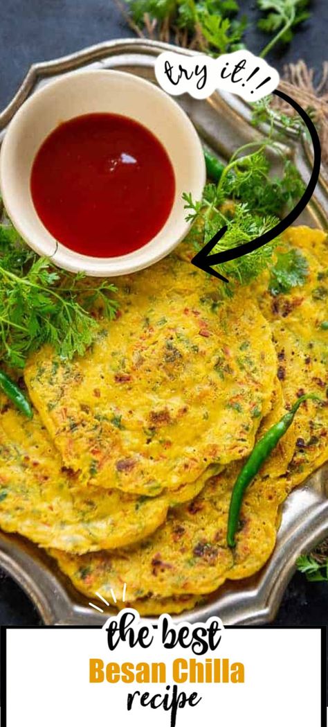 Besan Chilla Recipe, Besan Chilla, Instant Breakfast Recipe, Breakfast Quiche Recipes, Instant Breakfast, Tiffin Box, Savory Pancakes, Breakfast Recipes Indian, Indian Breakfast