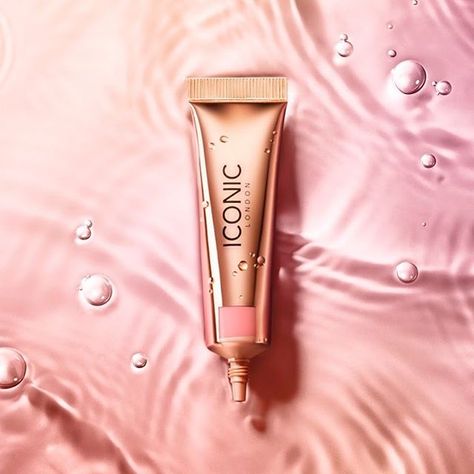 New Sheer Blush for @iconic.london - AD: @tangabouttown  #stilllifephotographer #stilllife #beauty #cosmetic #makeup #blush #cheeks #face #iconic #colour #sheer  #pop #liquidphotographer #water #ripple #bubbles #watercolour #commercialphotographer #advertisingphotographer #gold #pink Blush Cheeks, Iconic London Makeup, Iconic London Illuminator, Too Faced Highlighter, London Makeup, Brow Mascara, Beautiful Veil, Makeup News, Iconic London