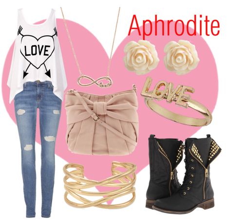 Aphrodite Aphrodite Daughter, God Outfits, Aphrodite Cabin, Cabin 10, Goddess Outfit, Fandom Fashion, Fandom Outfits, Clothing Outfits, Fashionable Clothes