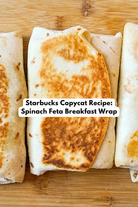 This Starbucks copycat recipe wrap is easy to eat on the go, filling and flavorful and for a quick morning meal, it’s pretty cheap at roughly $5 with tax. Naturally, we had to try making this at home! Breakfast Wrap Meal Prep, Wrap Meal Prep, Spinach Feta Breakfast, Breakfast Ideas For Work, Feta Wrap, Feta Breakfast, Starbucks Breakfast, Breakfast Wrap, Wraps Recipes