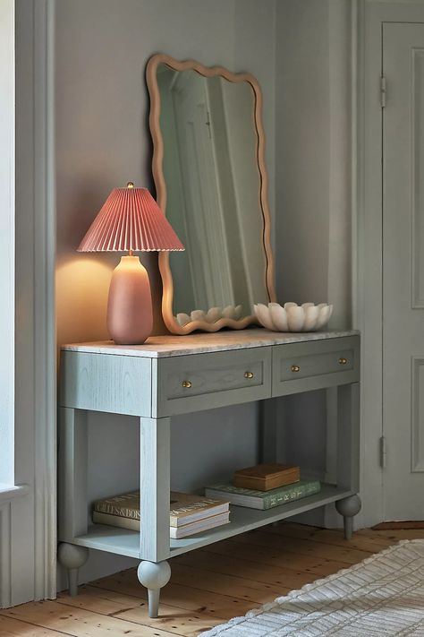 Fern Entryway Console Table | AnthroLiving Clutter Solutions, Entryway Cabinet, Entryway Console Table, Entryway Console, Wood Wall Mirror, Entry Table, Wood Console Table, Wood Console, Wall Mirror