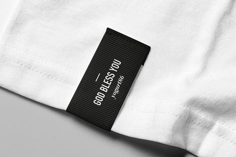 T-Shirt Mock-up 2 on Behance Vintage Shirt Design, Labels Clothing, Clothing Labels Design, T Shirt Label, Business Branding Inspiration, Clothing Packaging, Shirt Label, Shirt Logo Design, Tshirt Printing Design