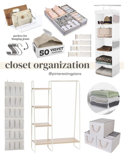 Amazon Closet, Amazon Organization, Organizing Walk In Closet, Closet Organisation, Closet Organization Ideas, Closet Hacks, House Organisation, Hanging Closet Organizer, Linen Closet Organization